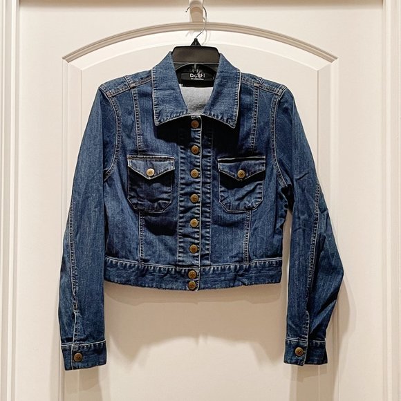 Dash by Kardashians Small Blue Denim Jean Jacket - Picture 1 of 7